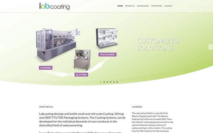 Screenshot of labcoating.com