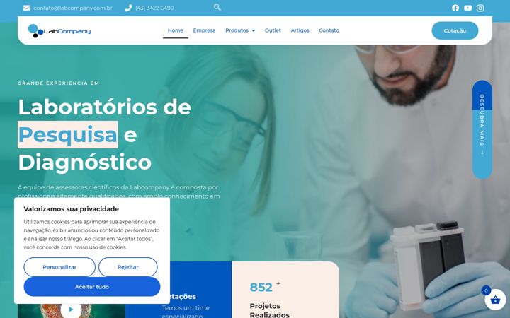 Screenshot of labcompany.com.br