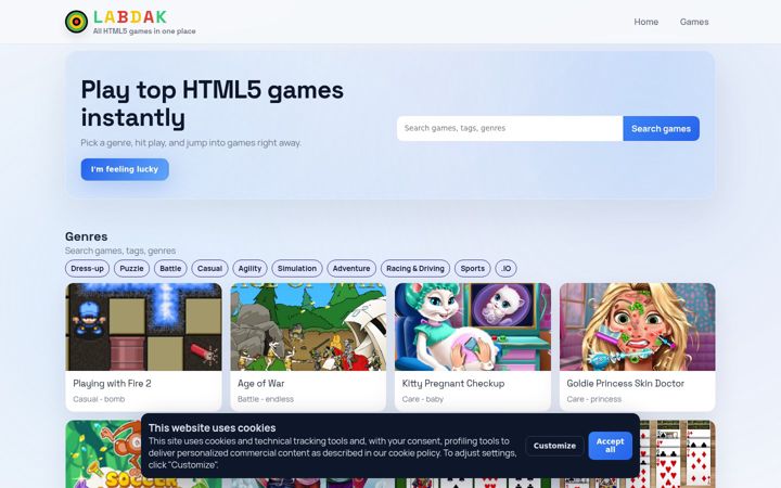 Screenshot of labdak.com