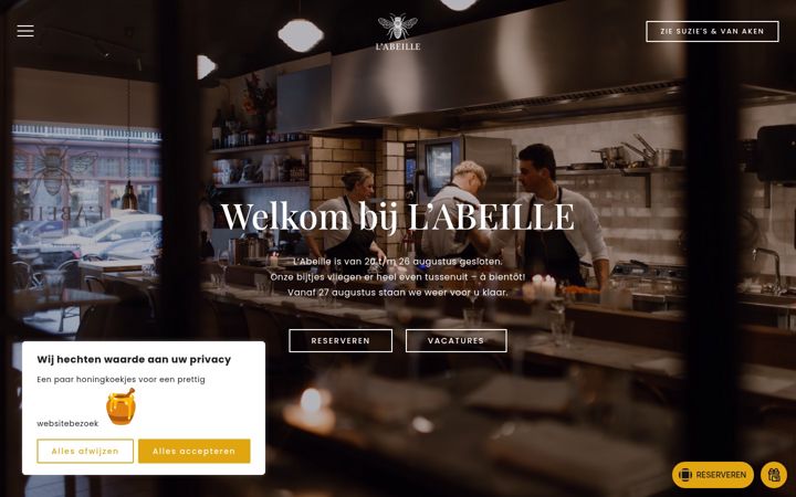 Screenshot of labeilleoegstgeest.nl