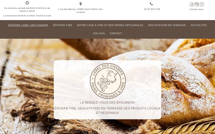 Screenshot of label-des-champs.fr