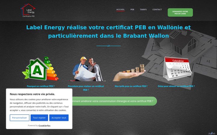 Screenshot of label-energy.be
