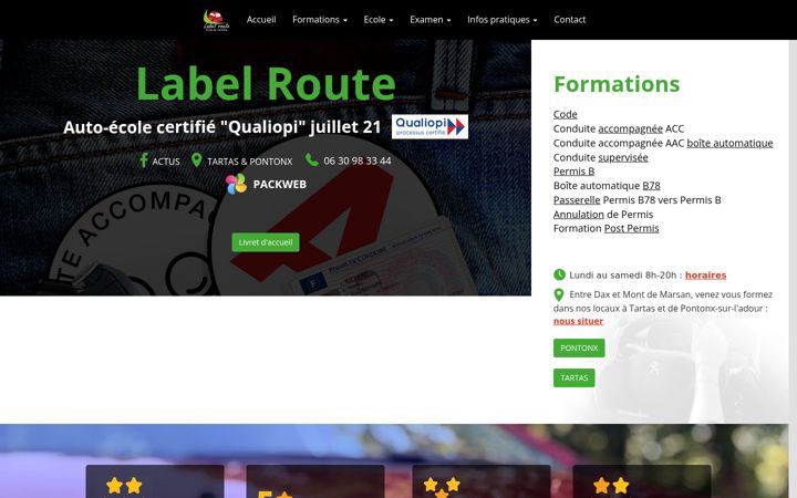 Screenshot of label-route.fr