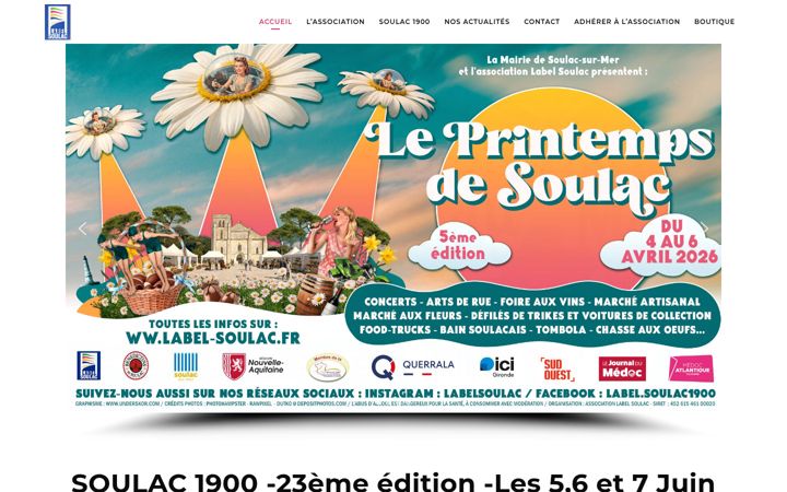 Screenshot of label-soulac.fr