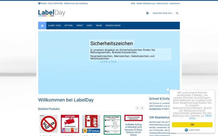 Screenshot of labelday.de
