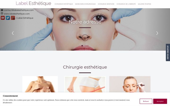 Screenshot of labelesthetique.ch