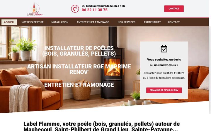 Screenshot of labelflamme.fr