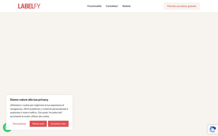 Screenshot of labelfy.it