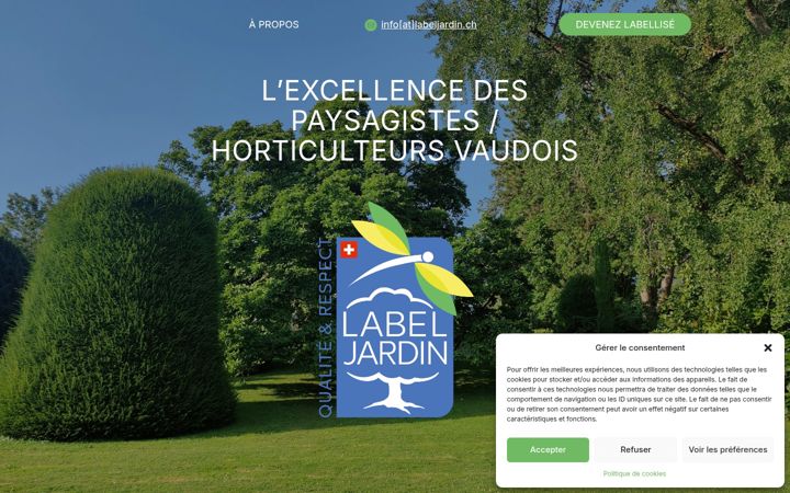 Screenshot of labeljardin.ch