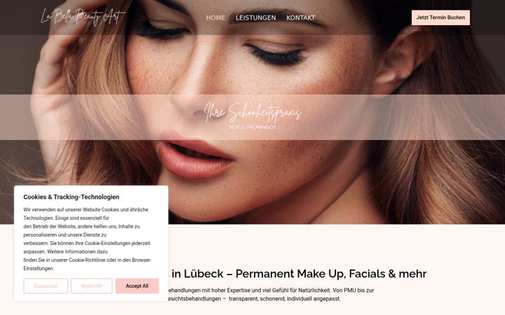 Screenshot of labellabeautyart.de