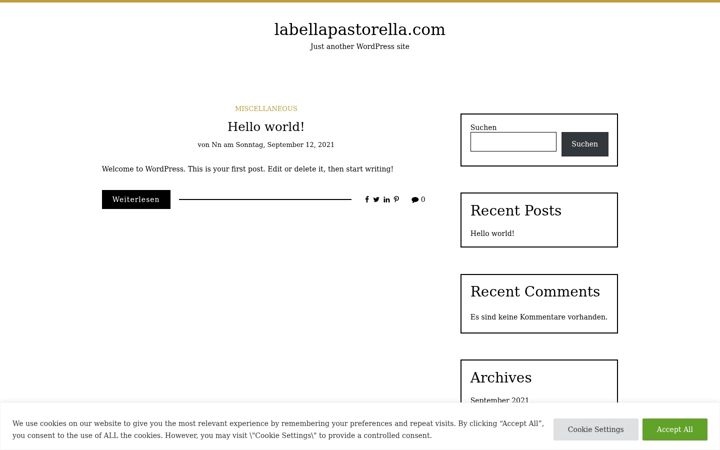 Screenshot of labellapastorella.com