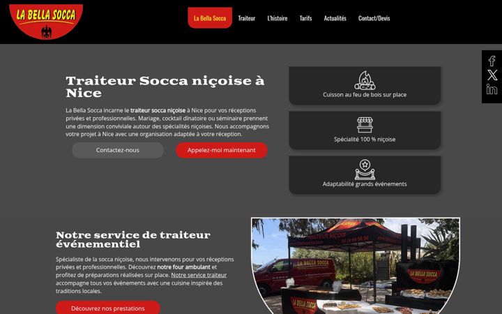 Screenshot of labellasocca.com
