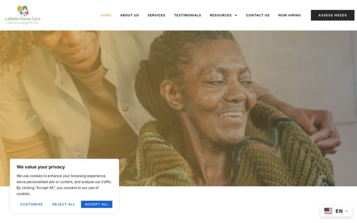 Screenshot of labellehc.com