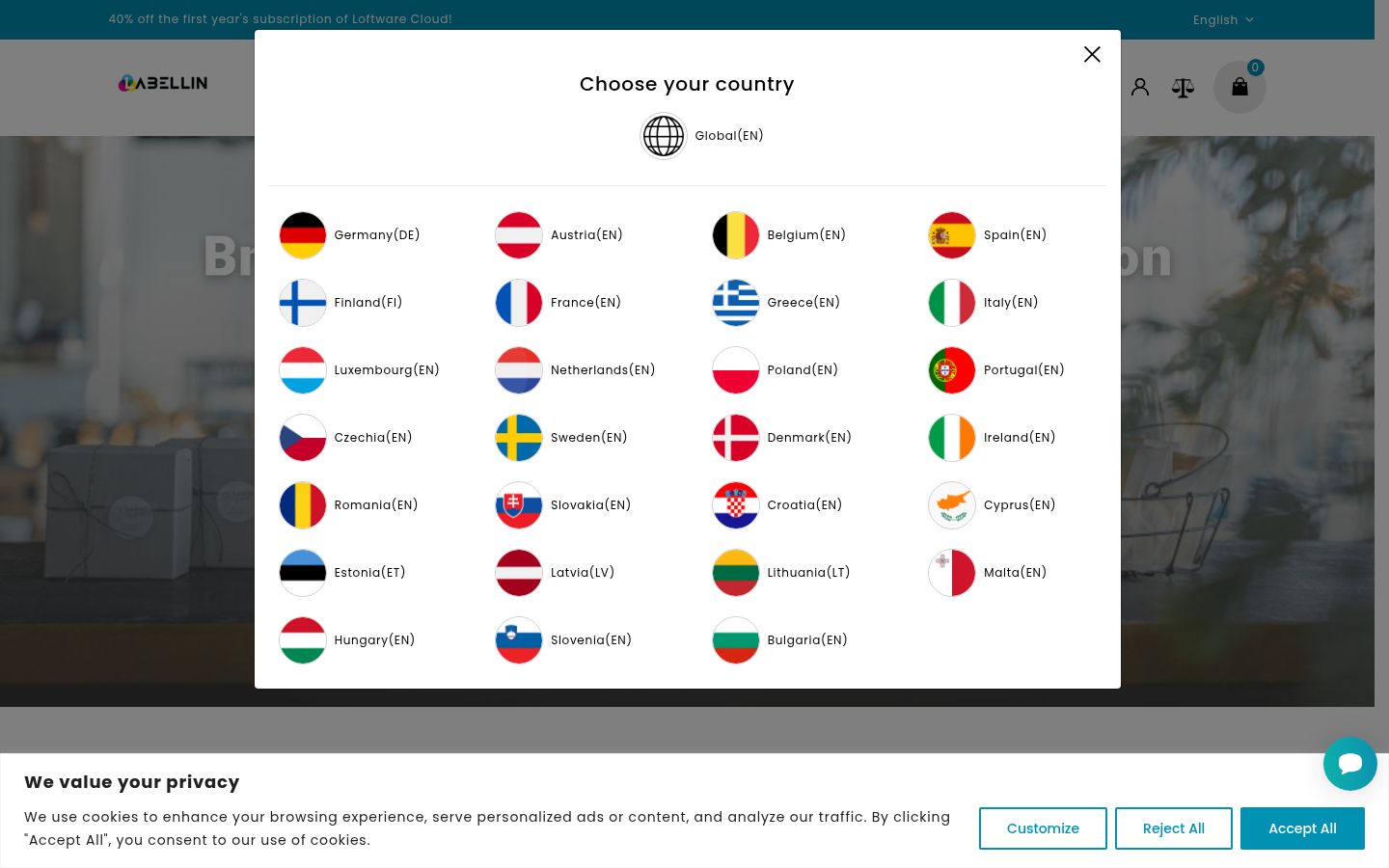 Screenshot tal-banner tal-kunsens muri qabel kwalunkwe interazzjoni