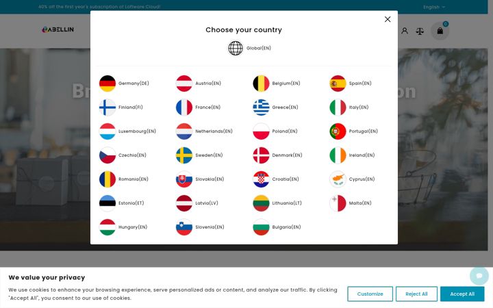 Screenshot of labellin.com