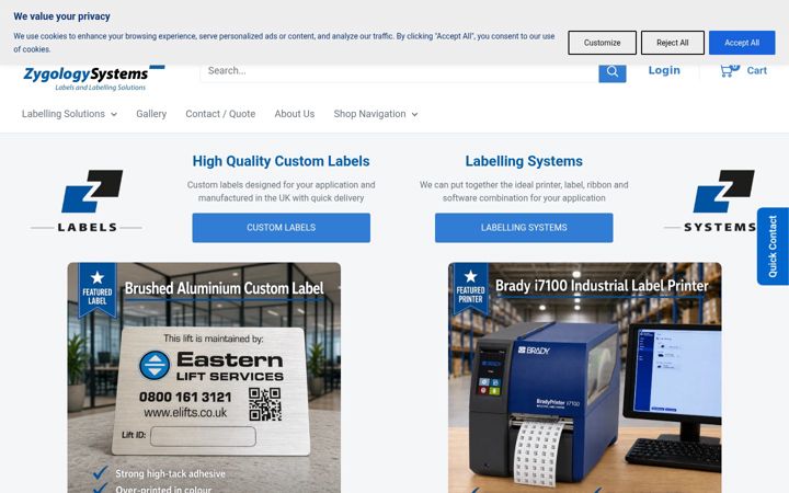 Screenshot of labelpod.co.uk