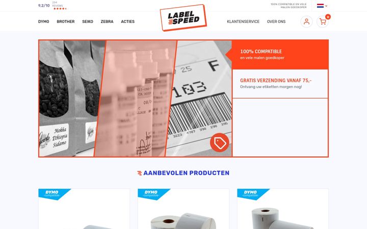 Screenshot of labelspeed.com