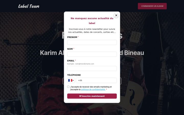 Screenshot of labelteam.fr