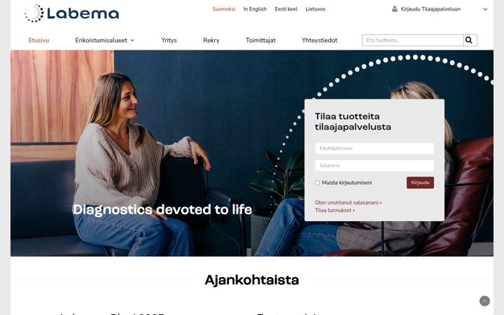 Screenshot of labema.fi