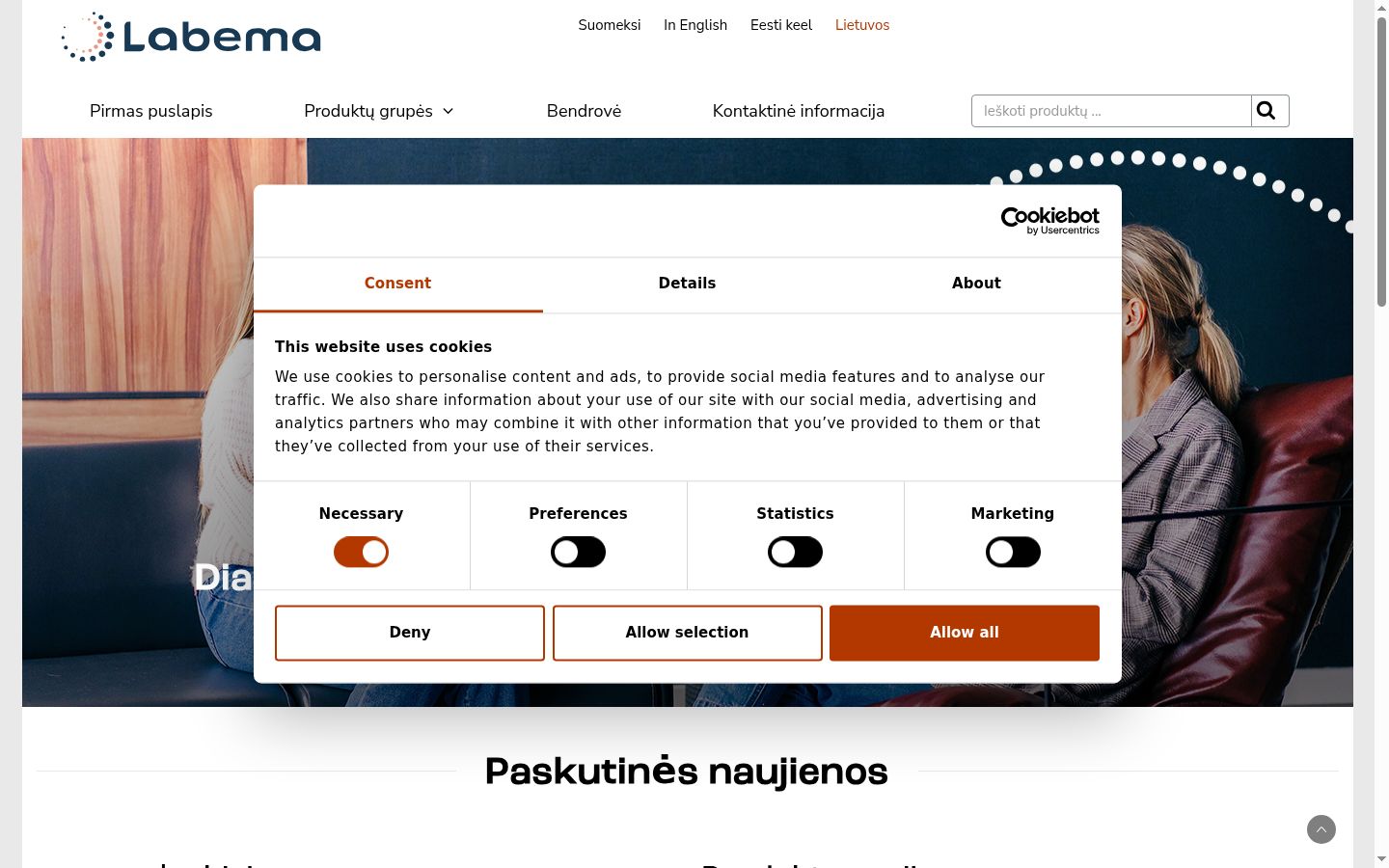 Zrzut ekranu banera zgody wyświetlanego przed jakąkolwiek interakcją