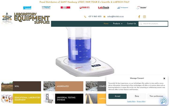 Screenshot of labequip.co.za