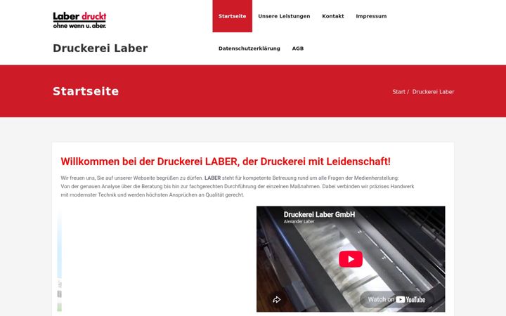 Screenshot of laber-druckt.de