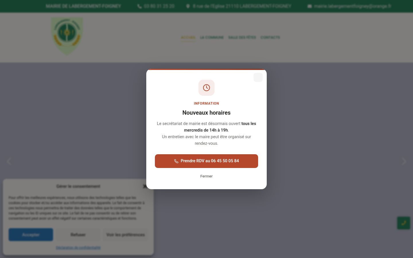 Captura de ecrã do banner de consentimento apresentado antes de qualquer interação