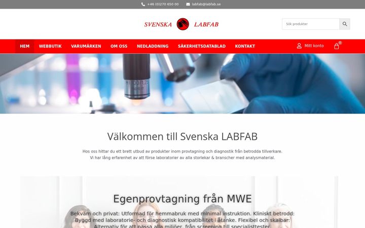 Screenshot of labfab.se