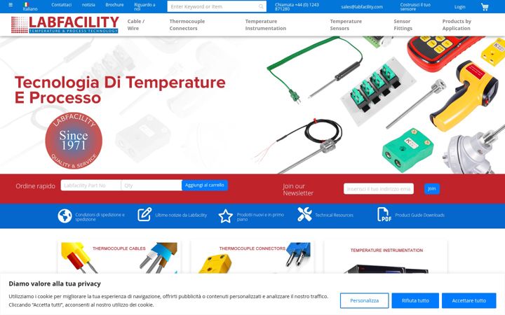Screenshot of labfacility.it