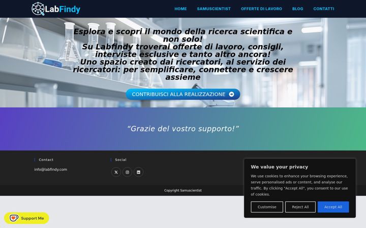 Screenshot of labfindy.com