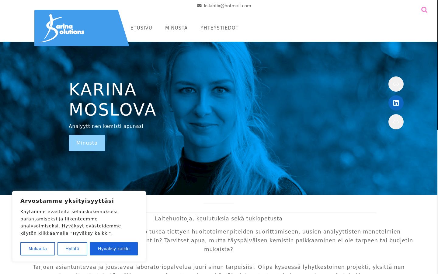 Captura de ecrã do banner de consentimento apresentado antes de qualquer interação