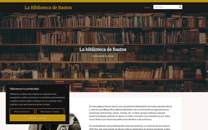 Screenshot of labibliotecadebastos.com