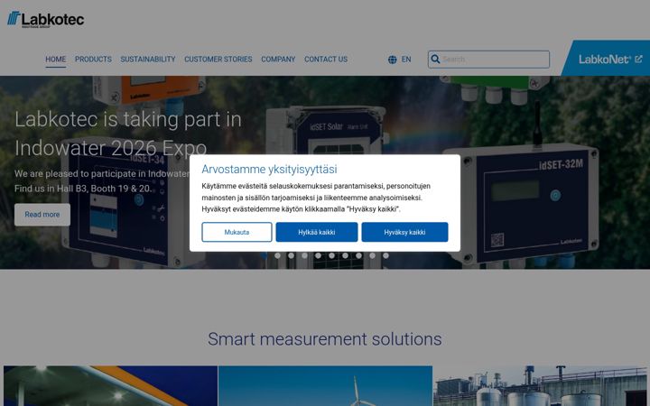 Screenshot of labkotec.fi