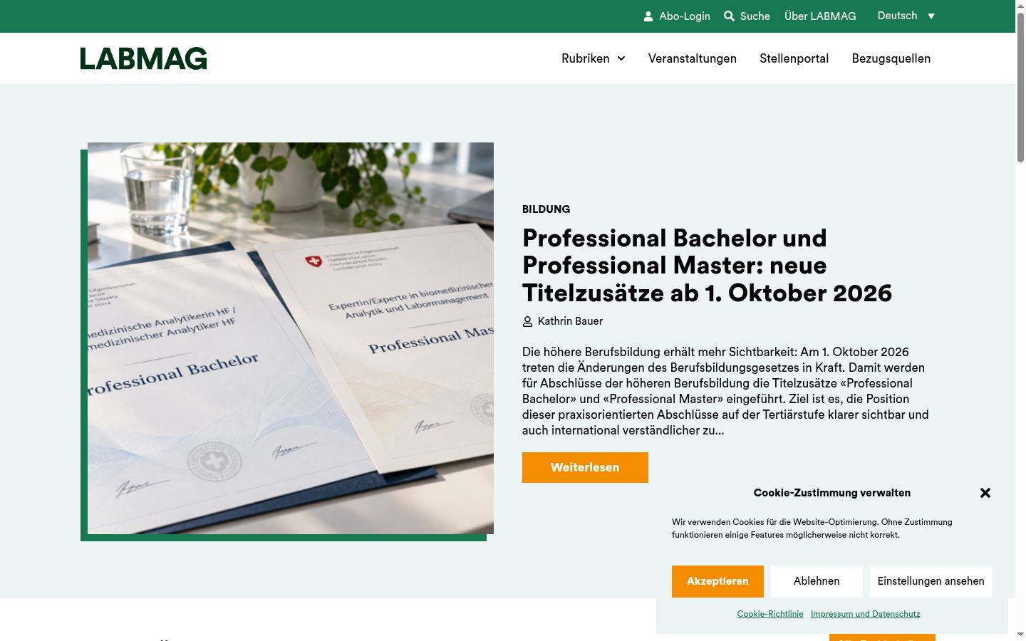 Screenshot tal-banner tal-kunsens muri qabel kwalunkwe interazzjoni