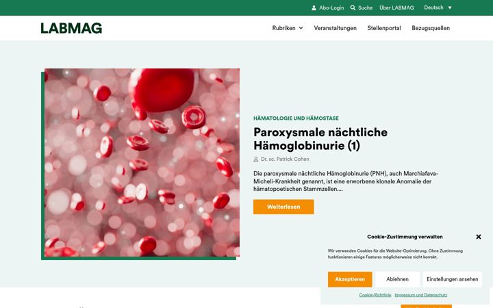 Screenshot of labmag.ch