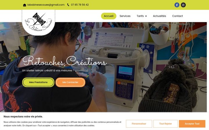 Screenshot of labobinesecouee.com