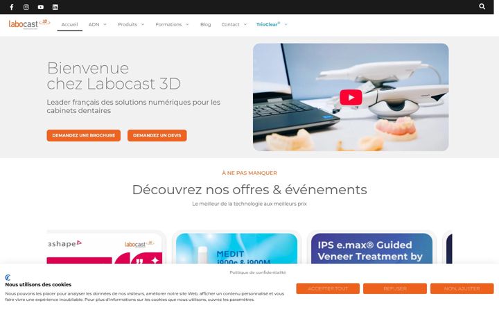 Screenshot of labocast3d.fr