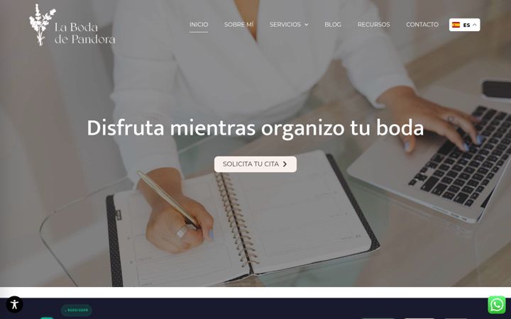 Screenshot of labodadepandora.com