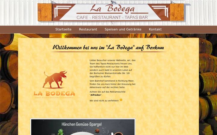 Screenshot of labodega-borkum.de