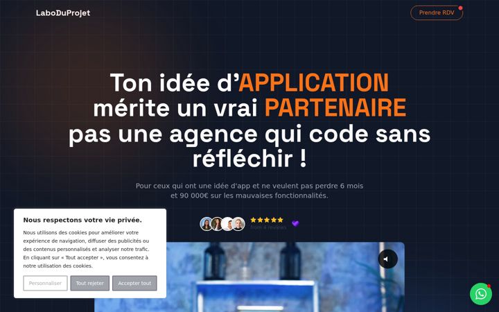 Screenshot of laboduprojet.fr