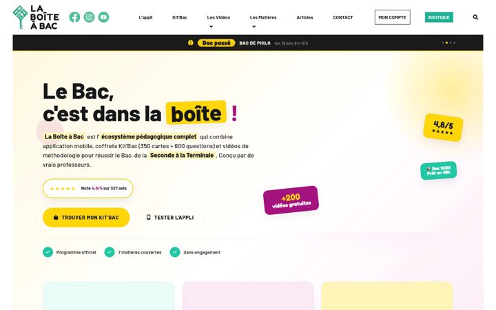 Screenshot of laboiteabac.fr