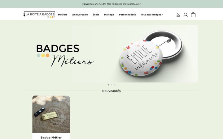Screenshot of laboiteabadges.com