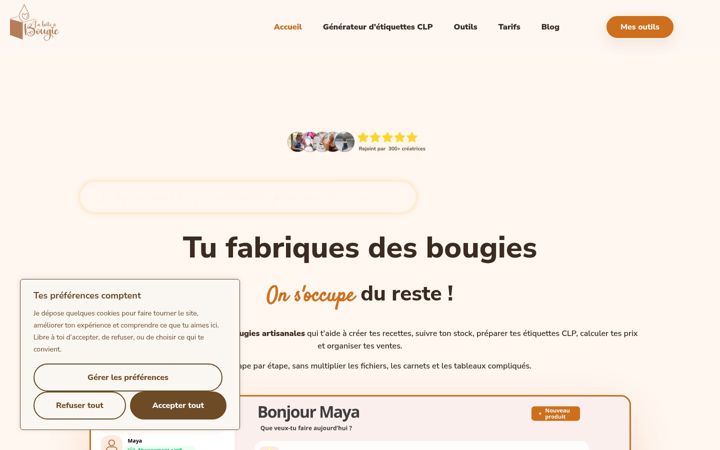 Screenshot of laboiteabougie.com