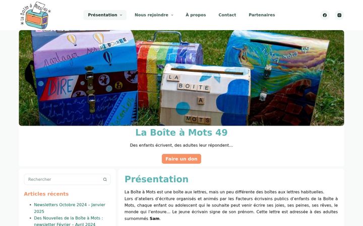 Screenshot of laboiteamots49.fr