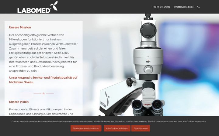 Screenshot of labomed-deutschland.de