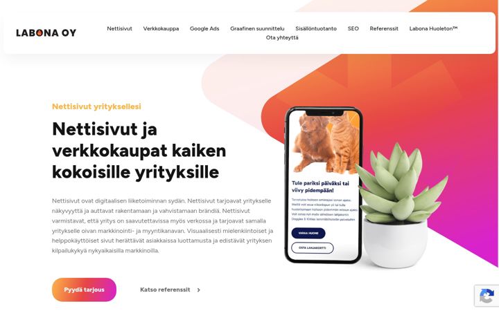 Screenshot of labona.fi
