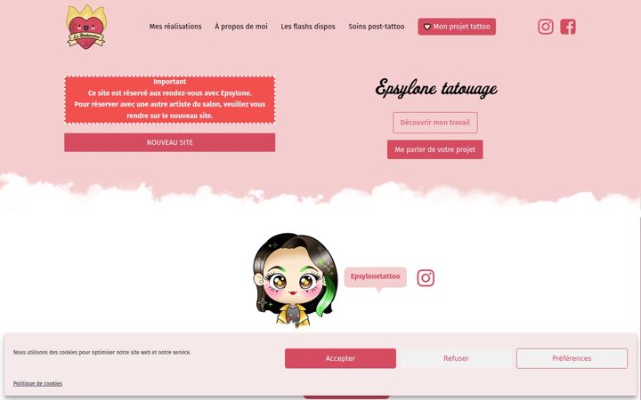 Screenshot of labonbonnieretatouage.com