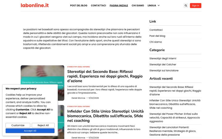 Screenshot of labonline.it