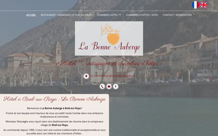 Screenshot of labonneaubergebreil.fr