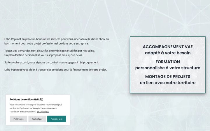 Screenshot of labopop.fr